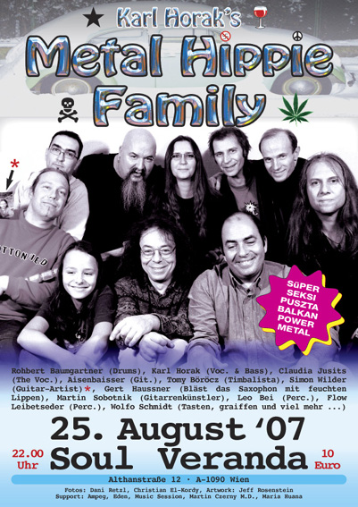 METAL HIPPIE FAMILY Soul-Veranda Plakat