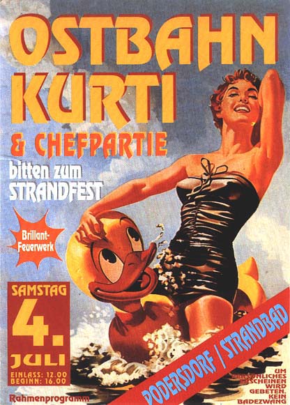 Historisches Konzertplakat von Ostbahn Kurti & die Chefpartie.